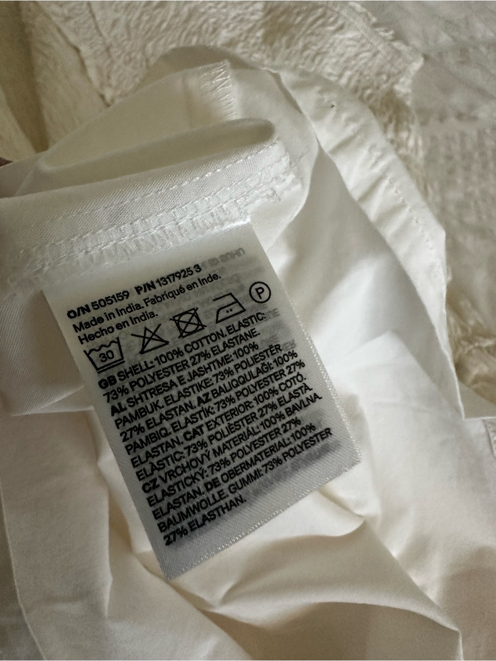 H&M Divided Smocked Poplin White Dress - Medium - Picture 8 of 9